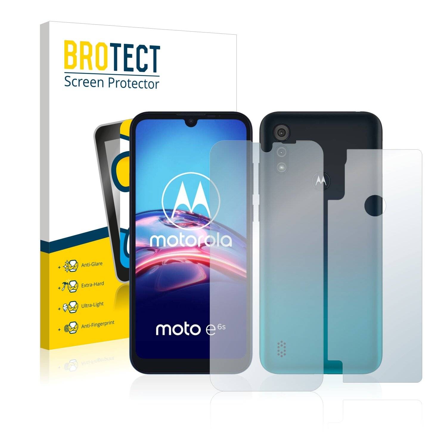 BROTECT AirGlass Matte Schutzglas Folie für Motorola Moto E6s (Vorder +
