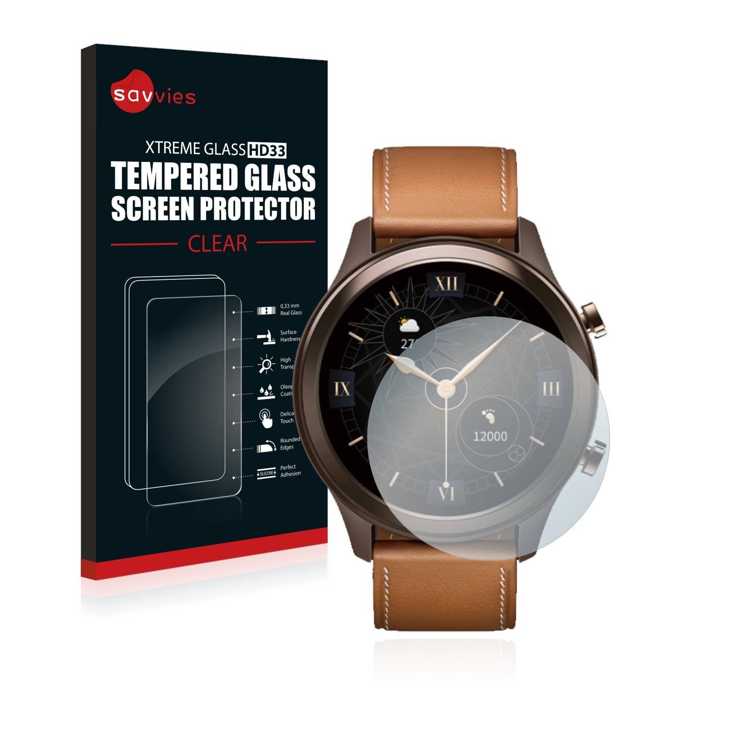 Savvies HD33 Clear Schutzglas für Vivo Watch (42