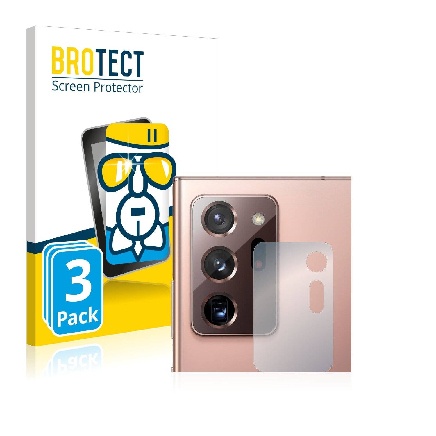 3x BROTECT AirGlass Schutzglas Folie für Samsung Galaxy Note 20 Ultra (NUR