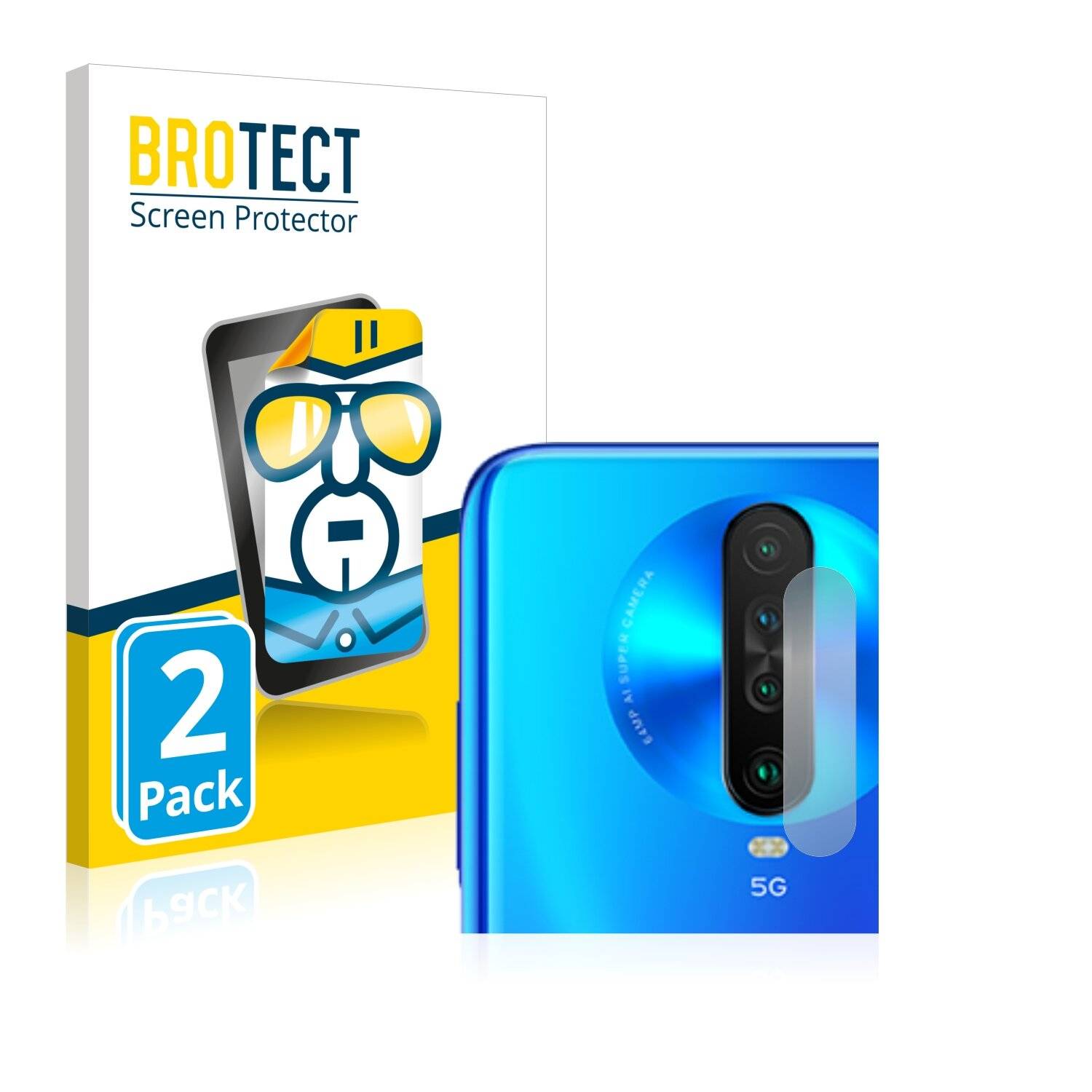 2x BROTECT HD-Clear Displayschutzfolie für Xiaomi Redmi K30 5G Racing Edition (NUR