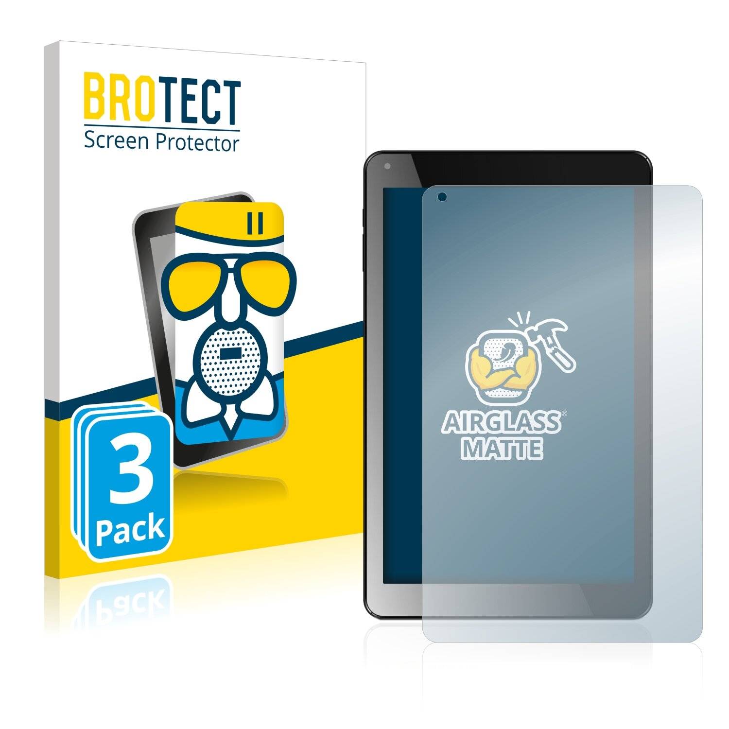 3x BROTECT AirGlass Matte Schutzglas Folie für Odys Xelio Pro 10