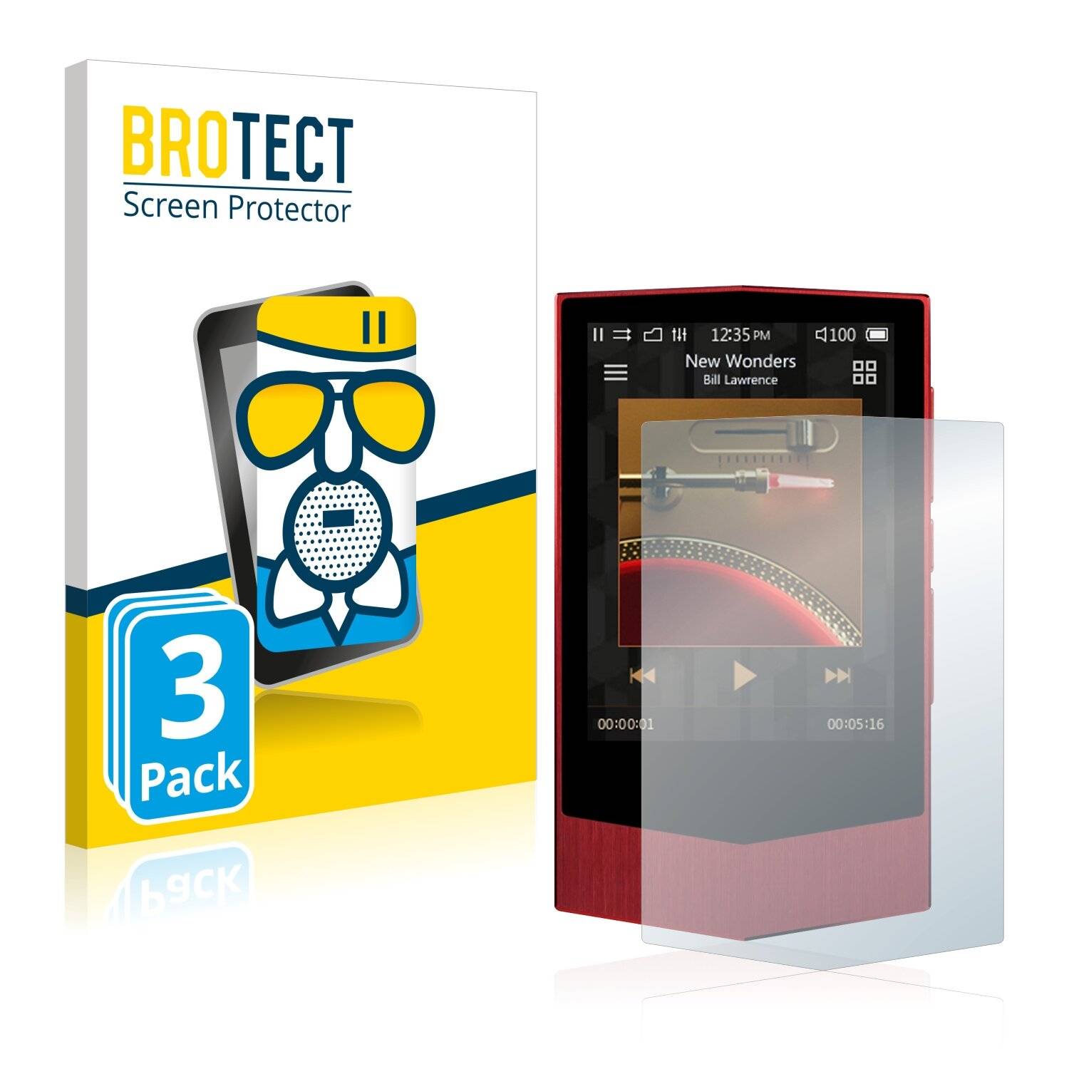 3x BROTECT AirGlass Matte Schutzglas Folie für Cowon Plenue