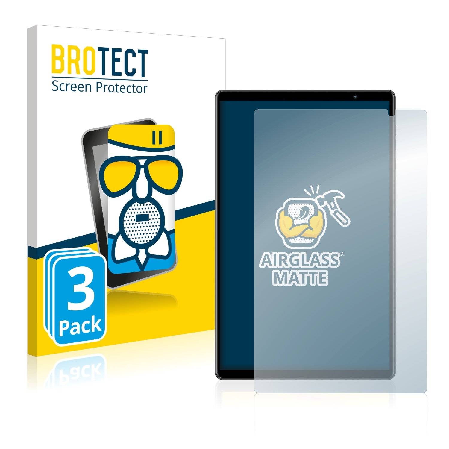 3x BROTECT AirGlass Matte Schutzglas Folie für Teclast