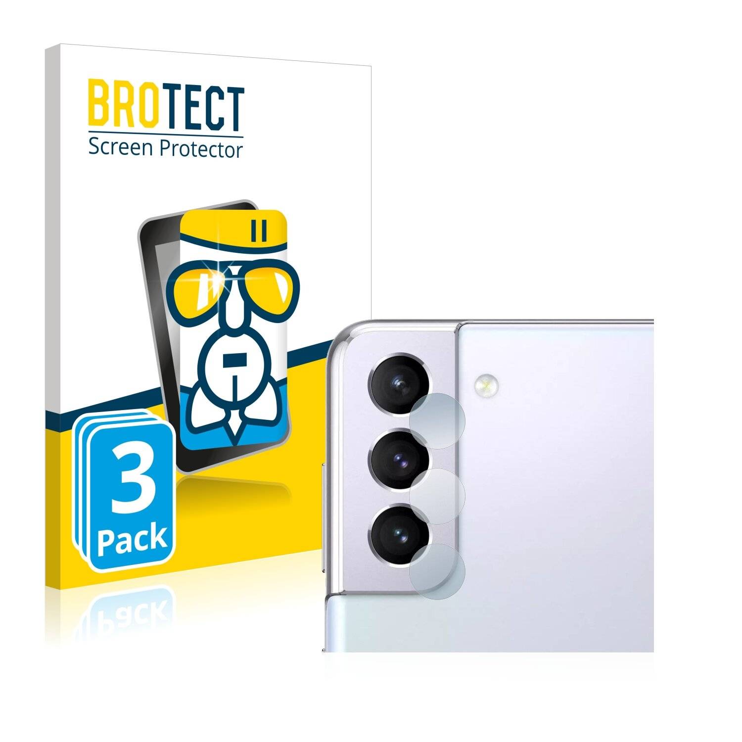 3x BROTECT AirGlass Schutzglas Folie für Samsung Galaxy S21 (NUR