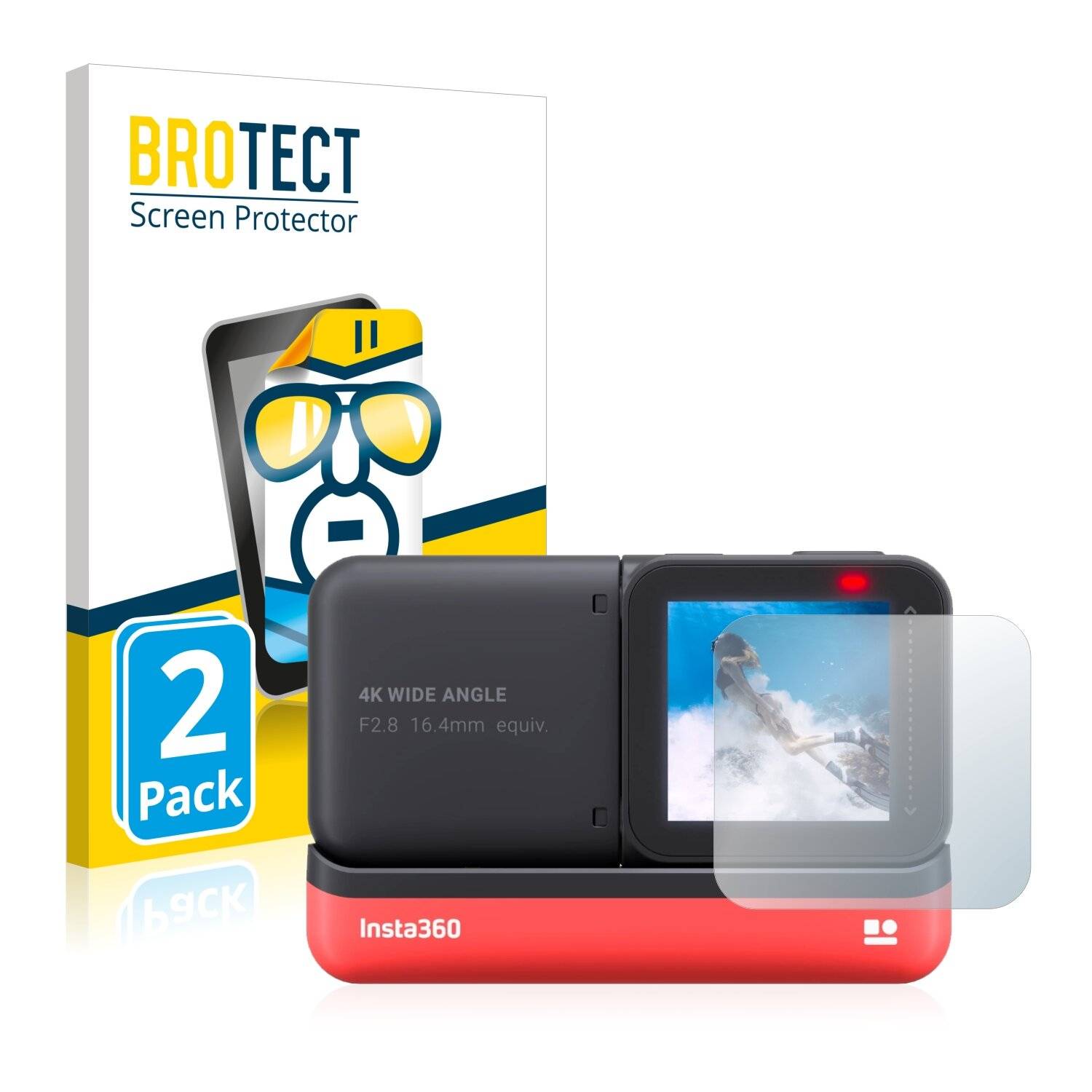 2x BROTECT HD-Clear Displayschutzfolie für Insta360 One R Twin