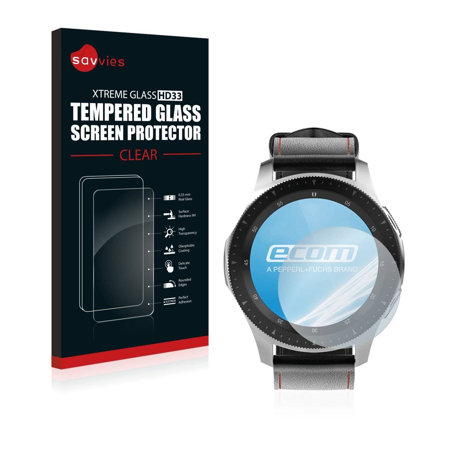 Savvies HD33 Clear Schutzglas für Ecom Smart-Ex Watch