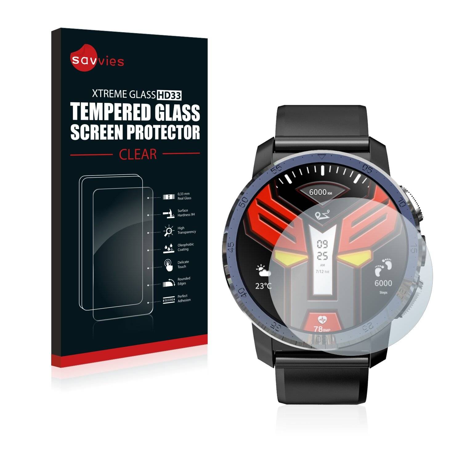 Savvies HD33 Clear Schutzglas für Kospet Optimus