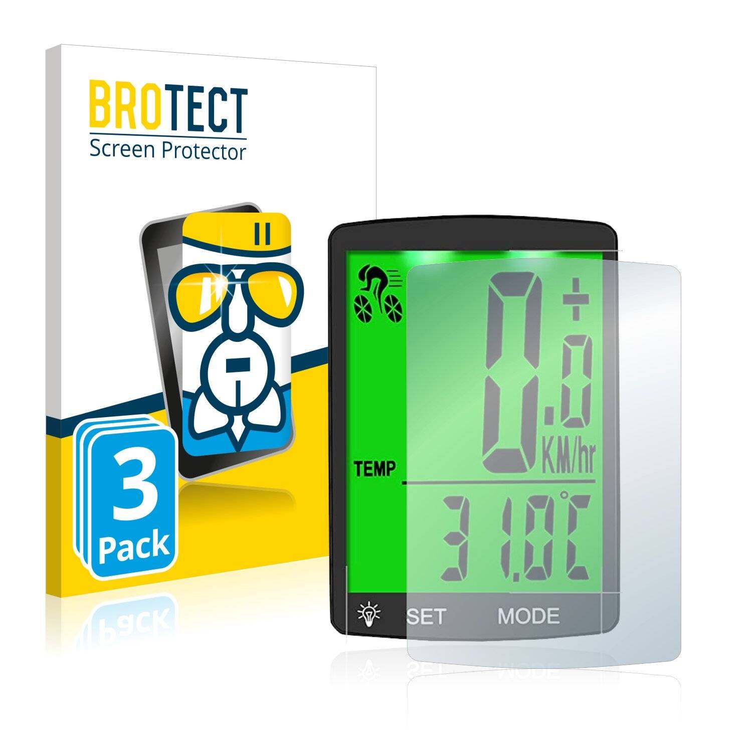 3x BROTECT AirGlass Schutzglas Folie für Montop Bike