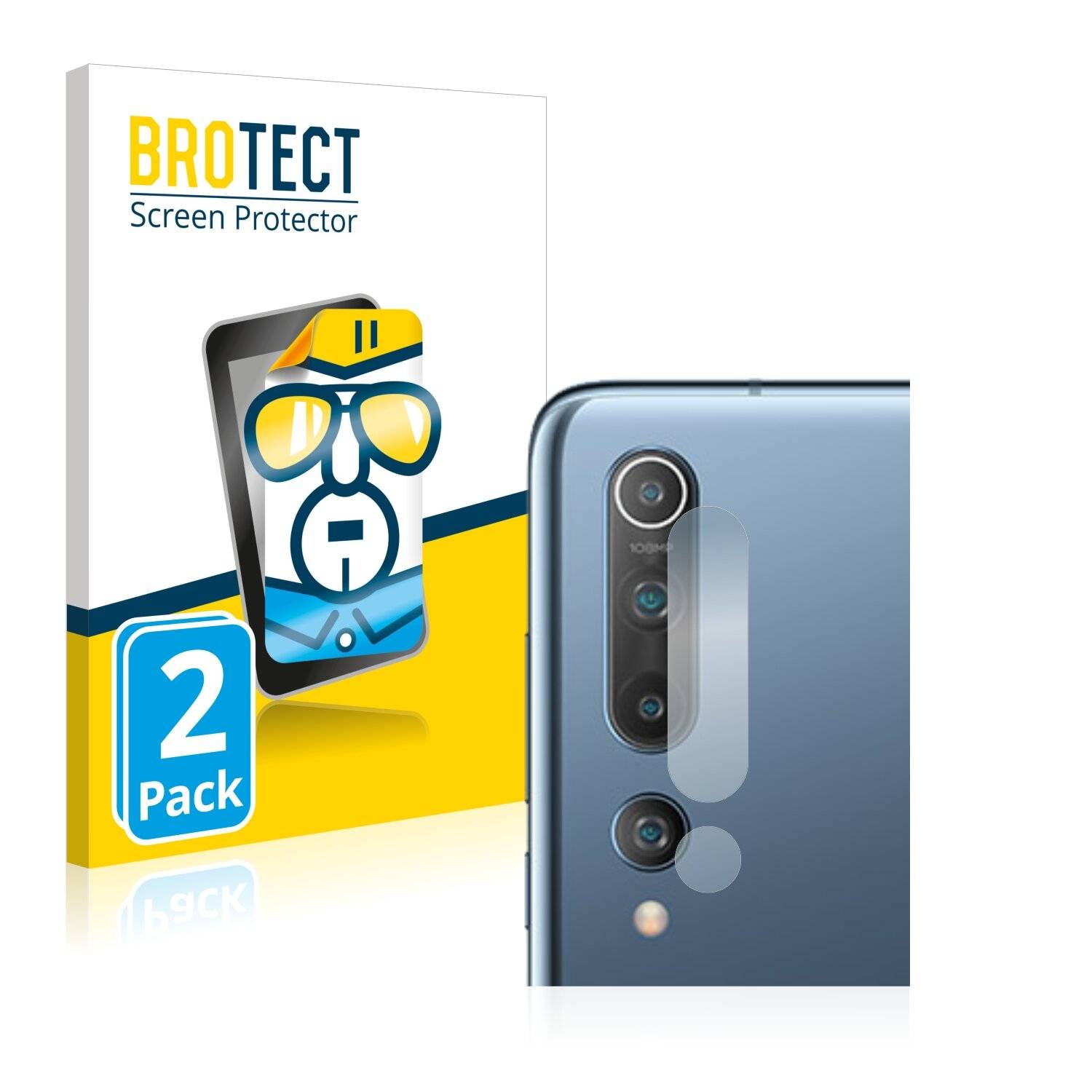 2x BROTECT HD-Clear Displayschutzfolie für Xiaomi Mi 10 (NUR