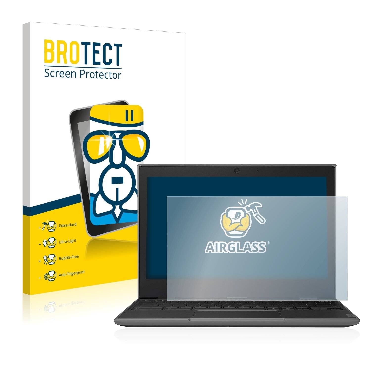 BROTECT AirGlass Schutzglas Folie für Lenovo 100e Chromebook (2.