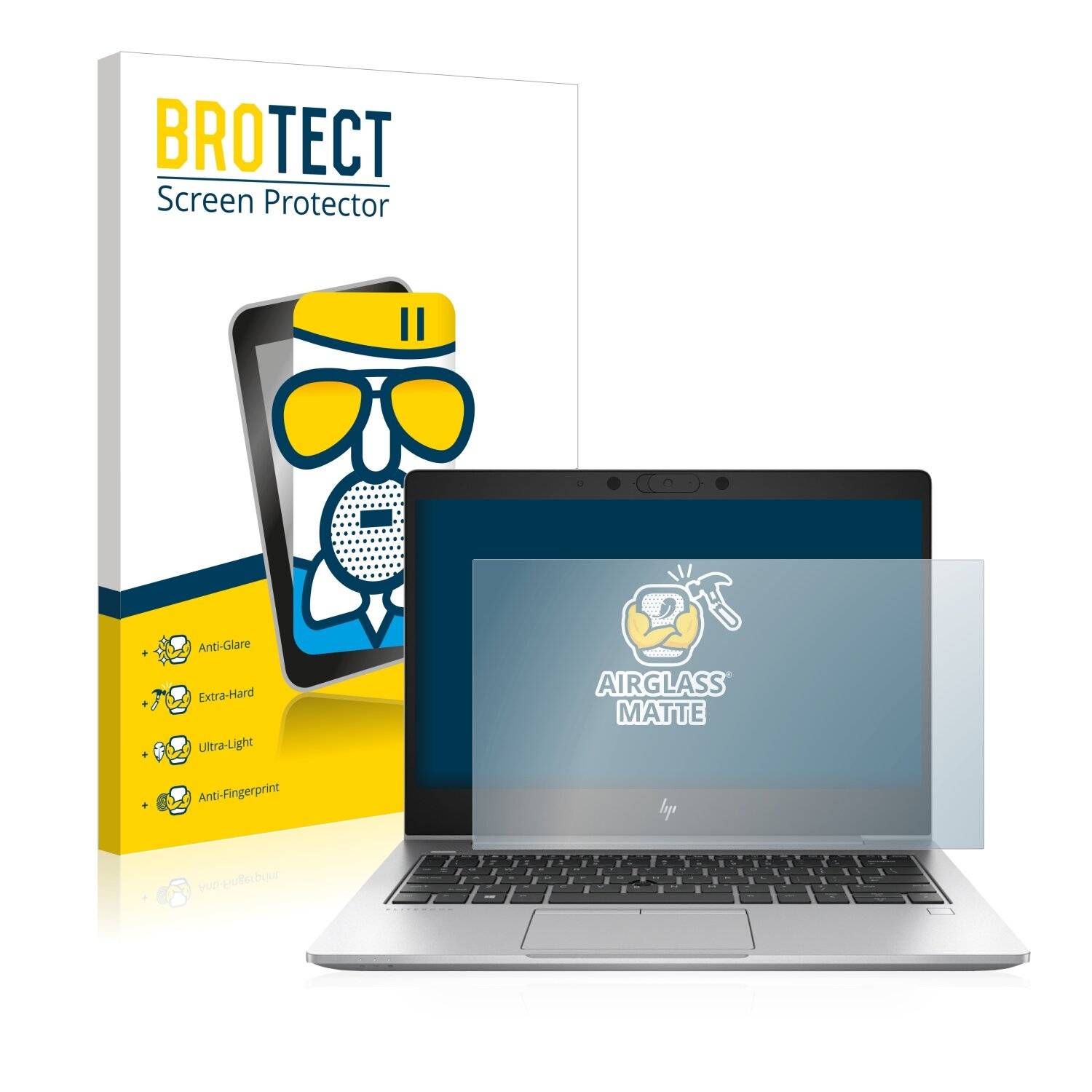 BROTECT AirGlass Matte Schutzglas Folie für HP EliteBook 830