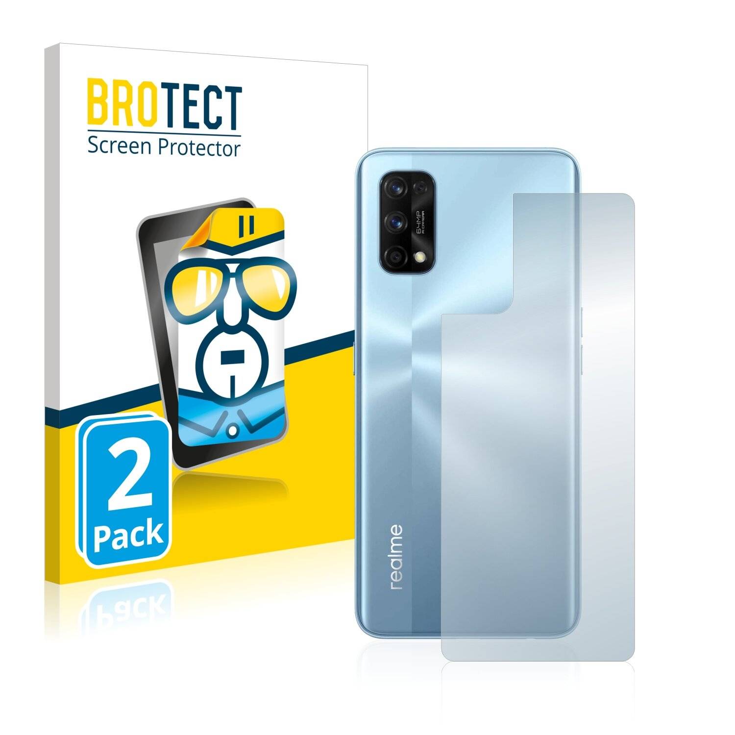 2x BROTECT HD-Clear Displayschutzfolie für Realme 7 Pro