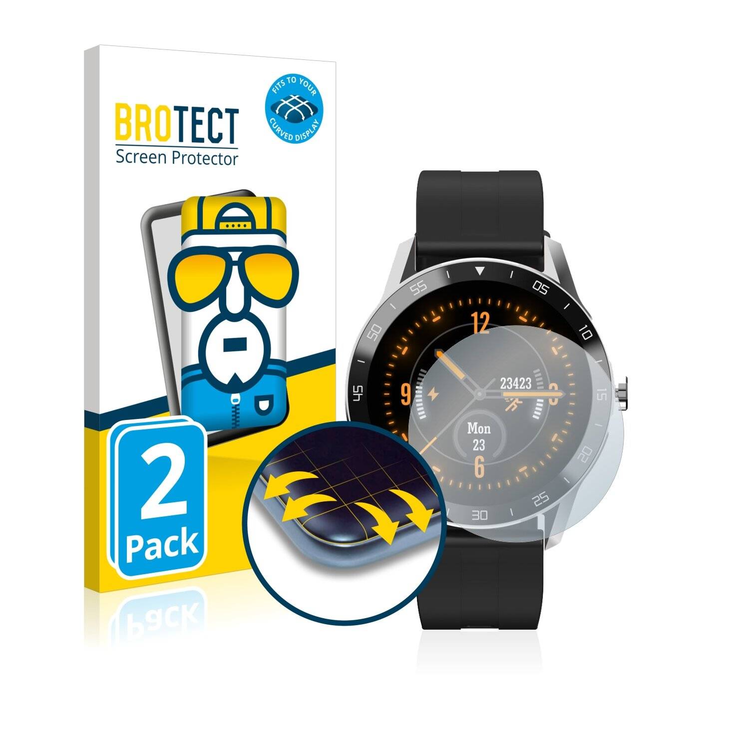 2x BROTECT Flex Full-Cover Displayschutzfolie für Blackview