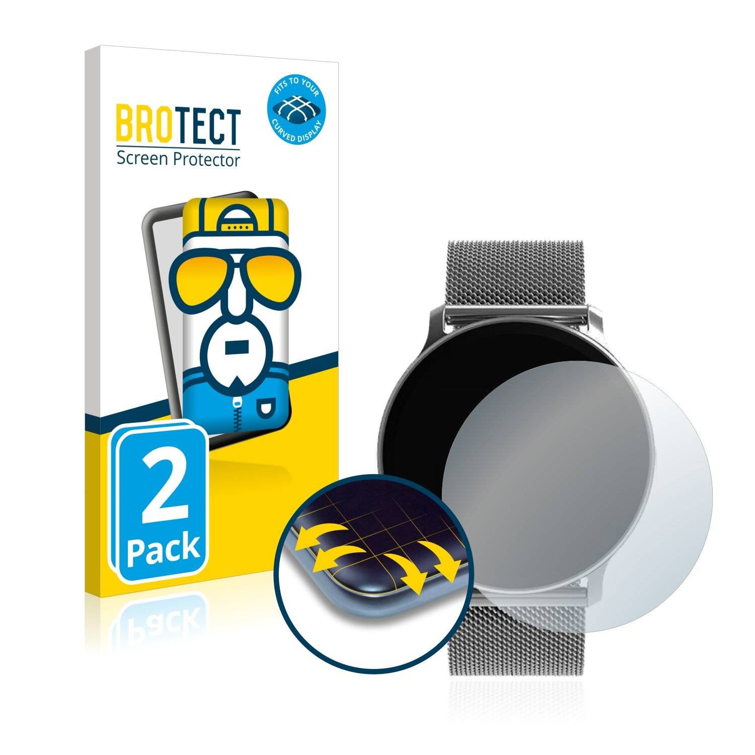 2x BROTECT Flex Full-Cover Displayschutzfolie für BingoFit