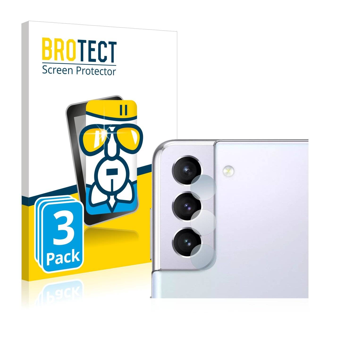 3x BROTECT AirGlass Schutzglas Folie für Samsung Galaxy S21 5G (NUR