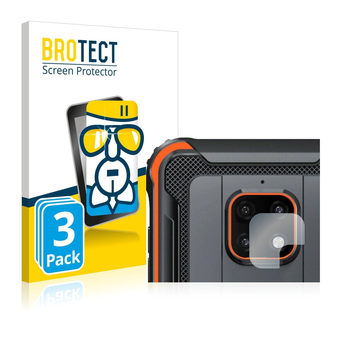 3x BROTECT AirGlass Schutzglas Folie für Blackview BV4900 (NUR