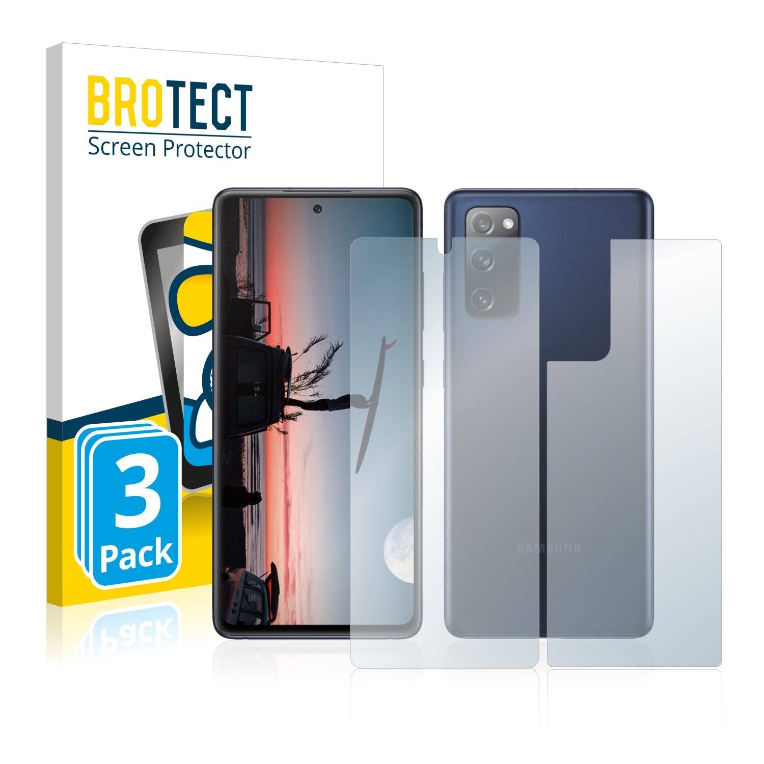 3x BROTECT AirGlass Matte Schutzglas Folie für Samsung Galaxy S20 FE 5G (Vorder +