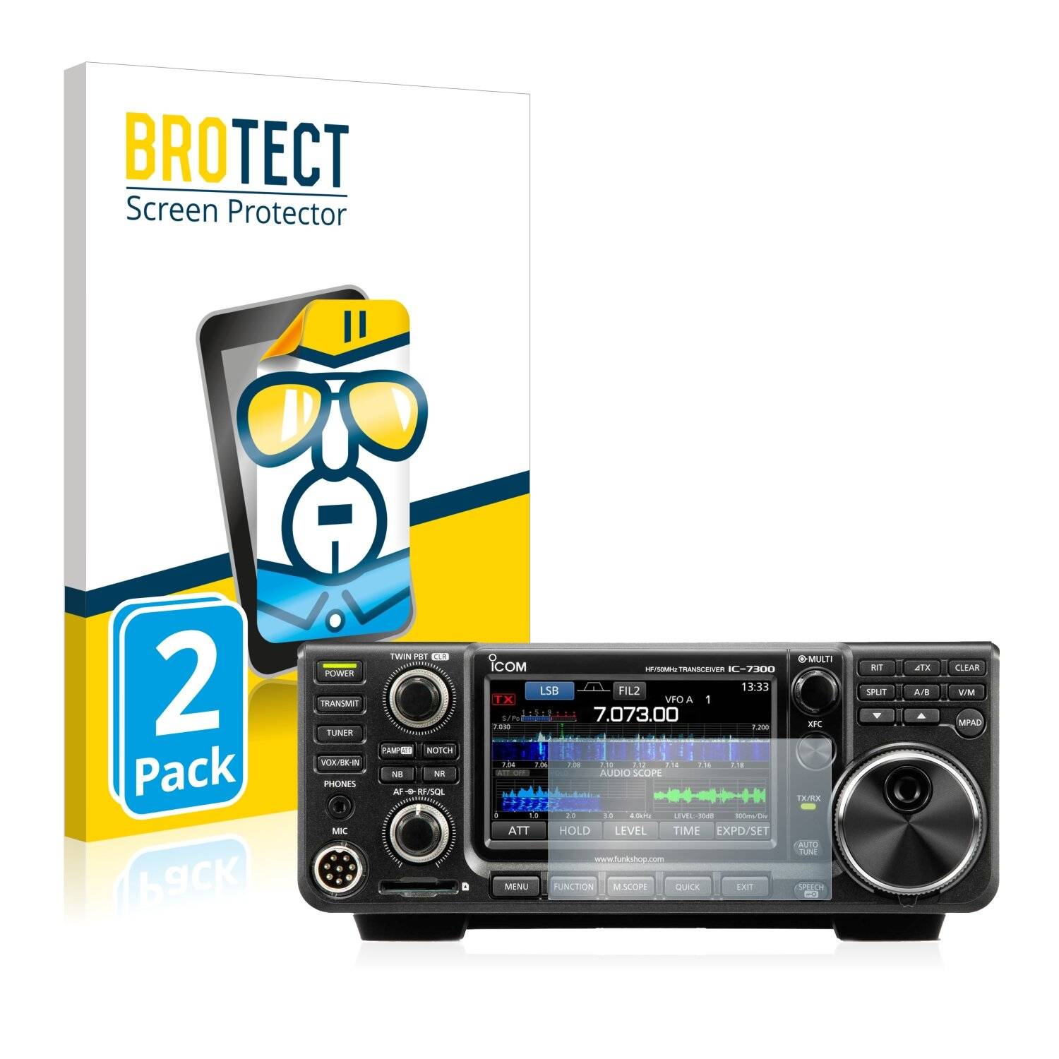 2x BROTECT HD-Clear Displayschutzfolie für Icom