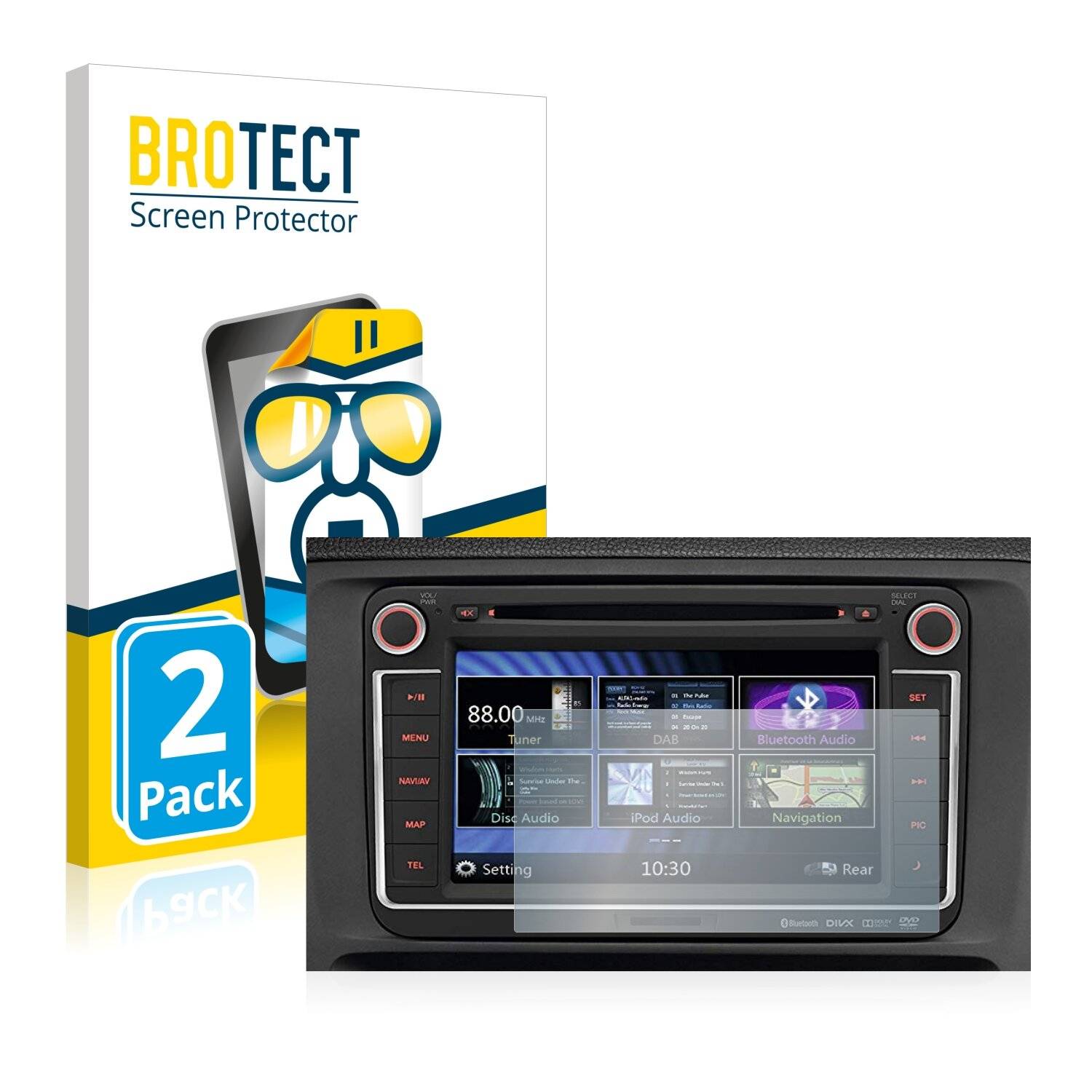 2x BROTECT HD-Clear Displayschutzfolie für Volkswagen Golf Cross RMT