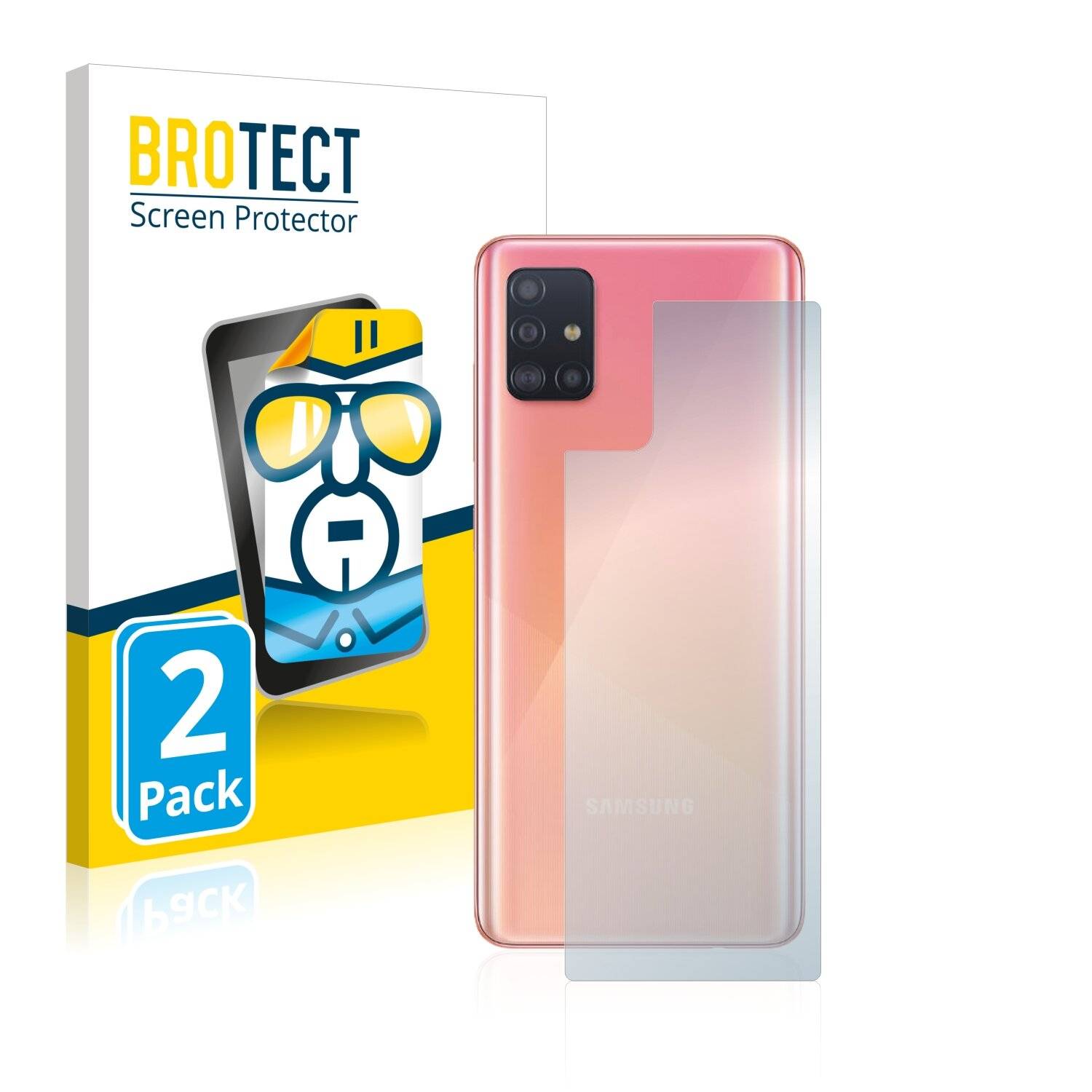 2x BROTECT HD-Clear Displayschutzfolie für Samsung Galaxy A51 5G