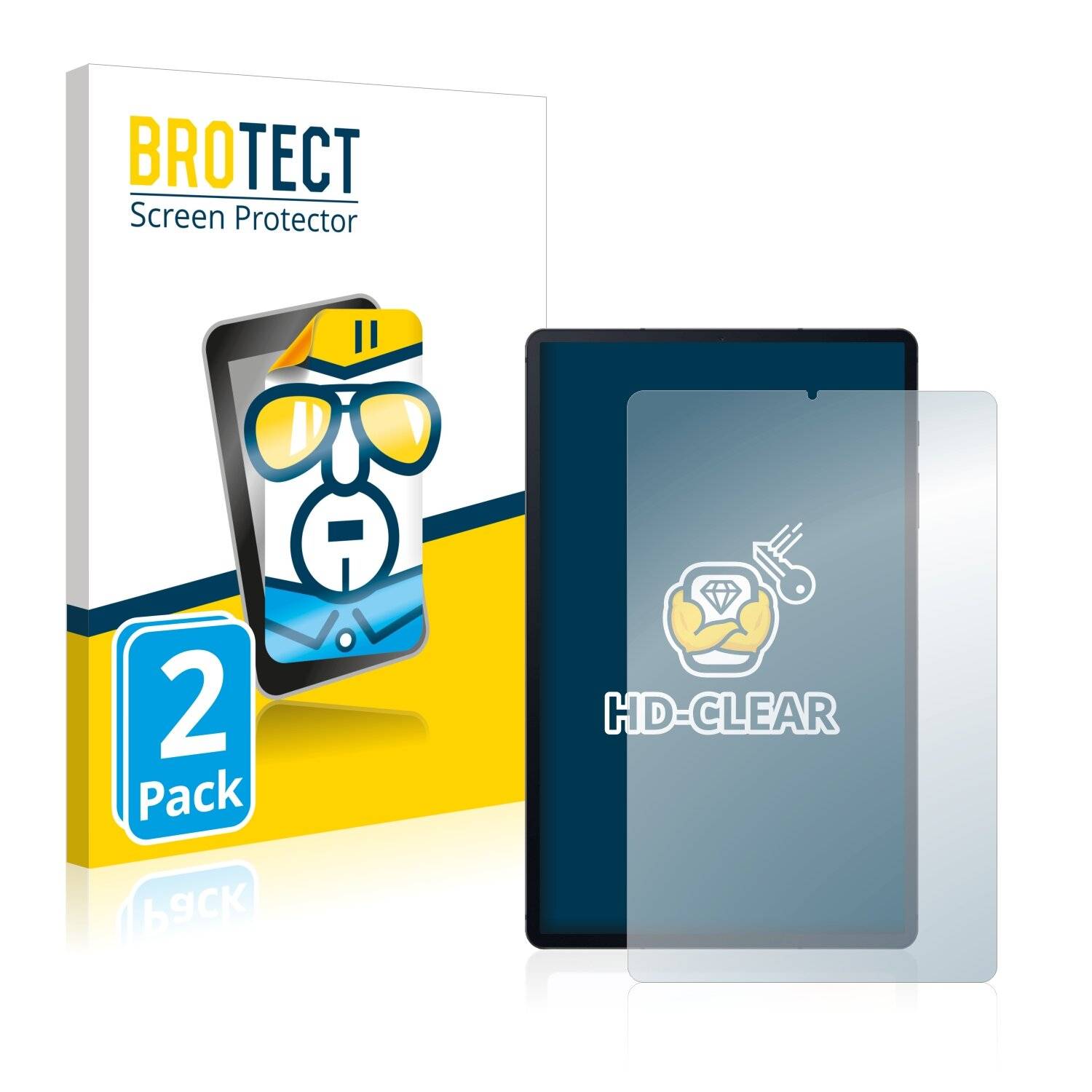 2x BROTECT HD-Clear Displayschutzfolie für Samsung Galaxy Tab S6 Lite WiFi