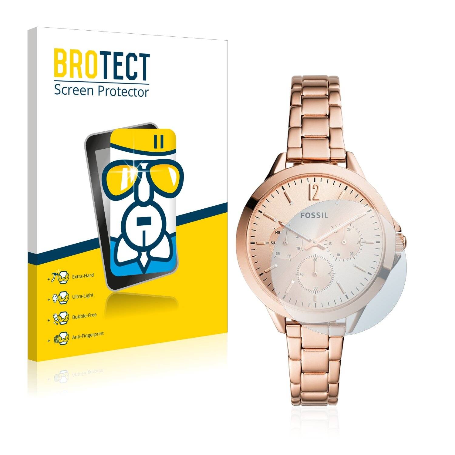 BROTECT AirGlass Schutzglas Folie für Fossil Hybrid