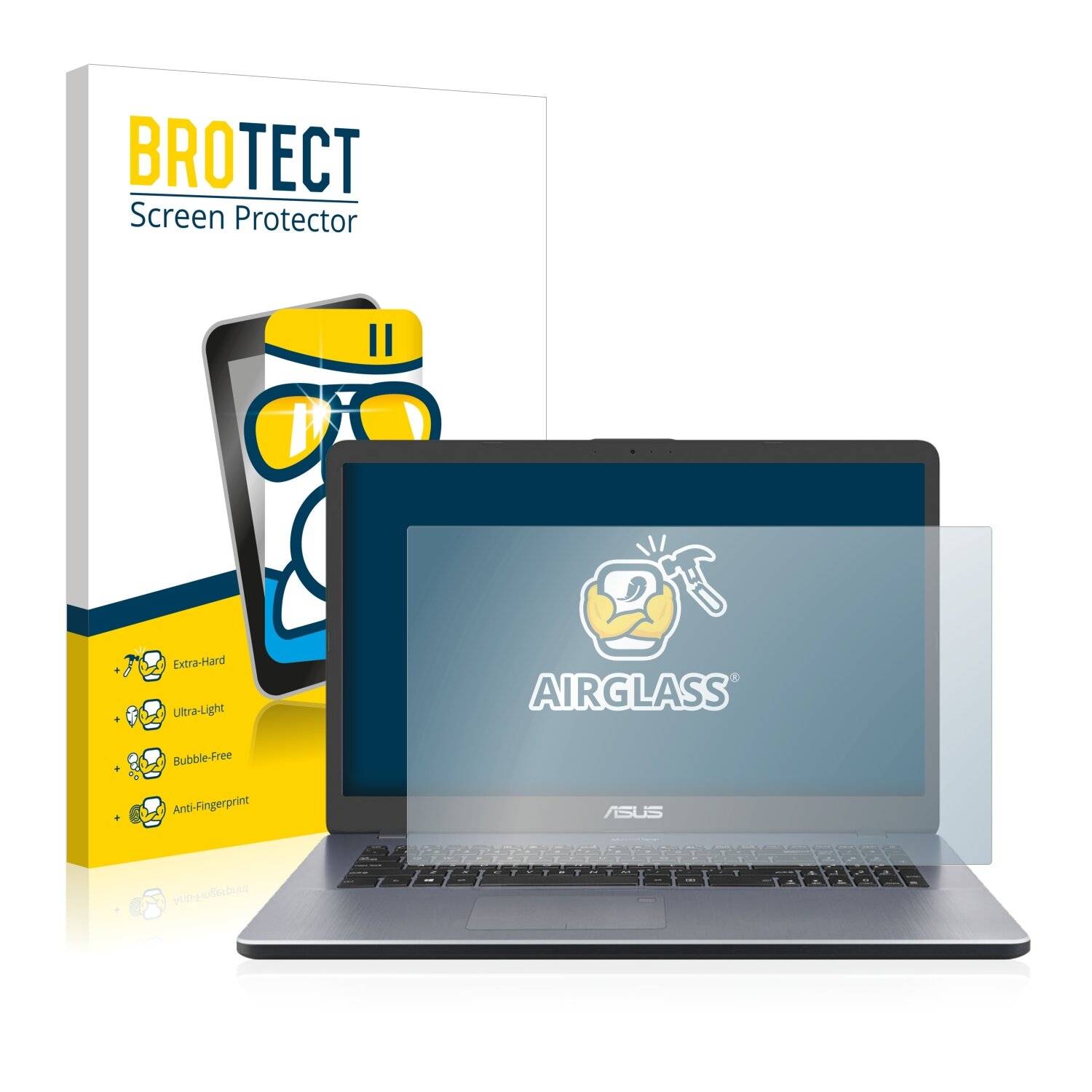 BROTECT AirGlass Schutzglas Folie für Asus VivoBook 17