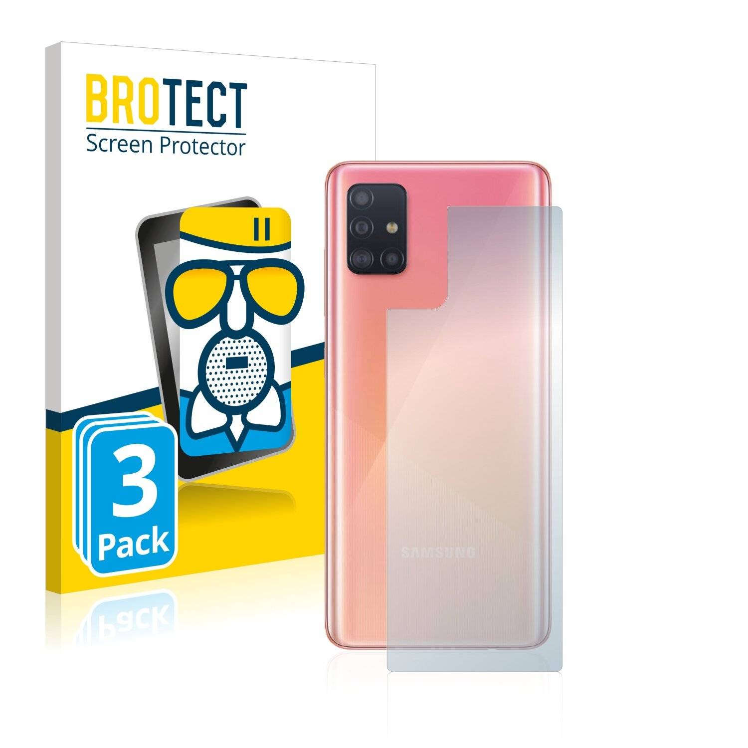 3x BROTECT AirGlass Matte Schutzglas Folie für Samsung Galaxy A51 5G