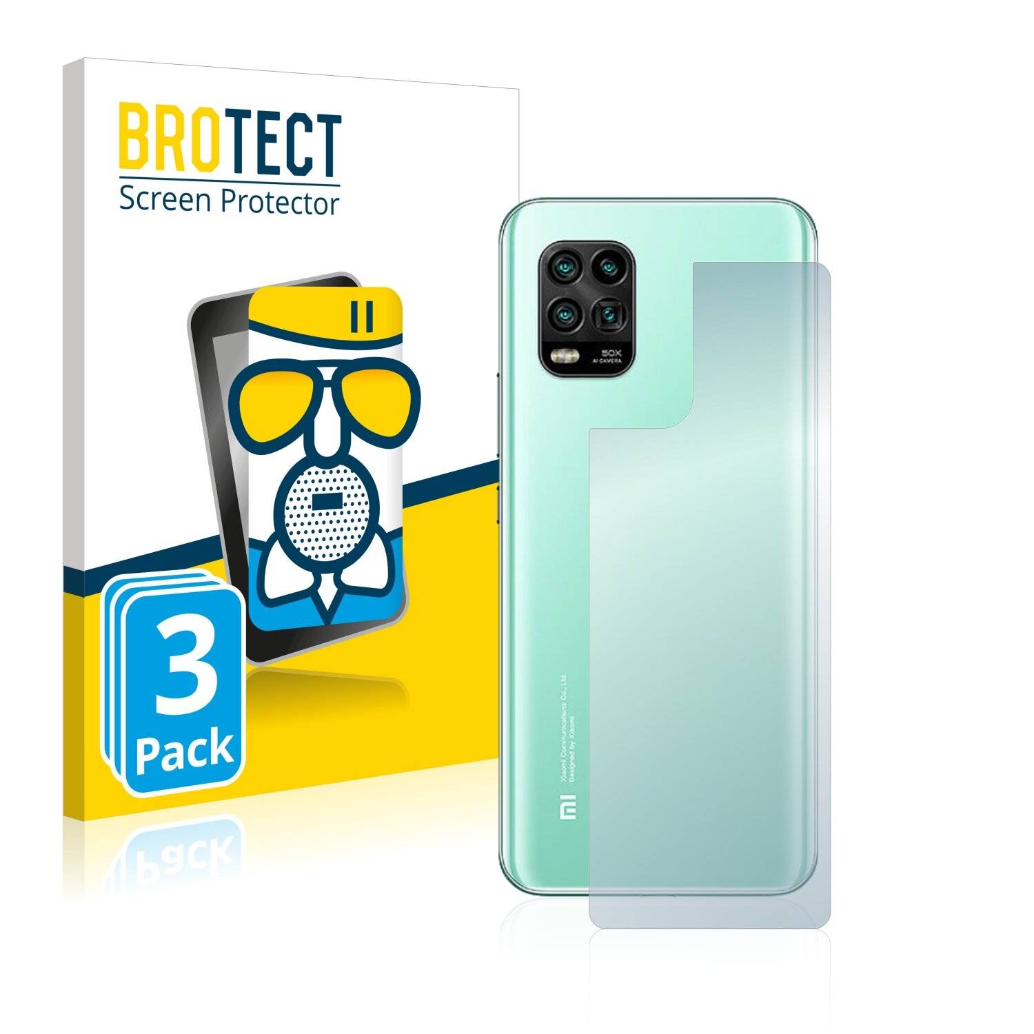 3x BROTECT AirGlass Matte Schutzglas Folie für Xiaomi Mi 10 Lite Zoom