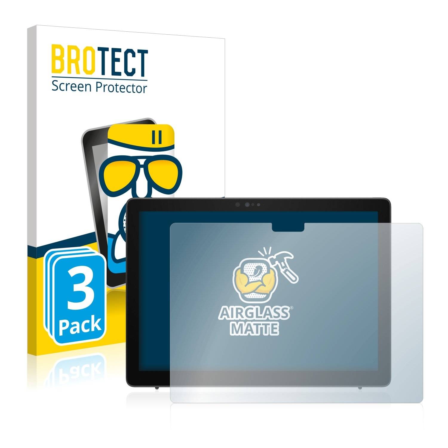 3x BROTECT AirGlass Matte Schutzglas Folie für Dell Latitude 7210