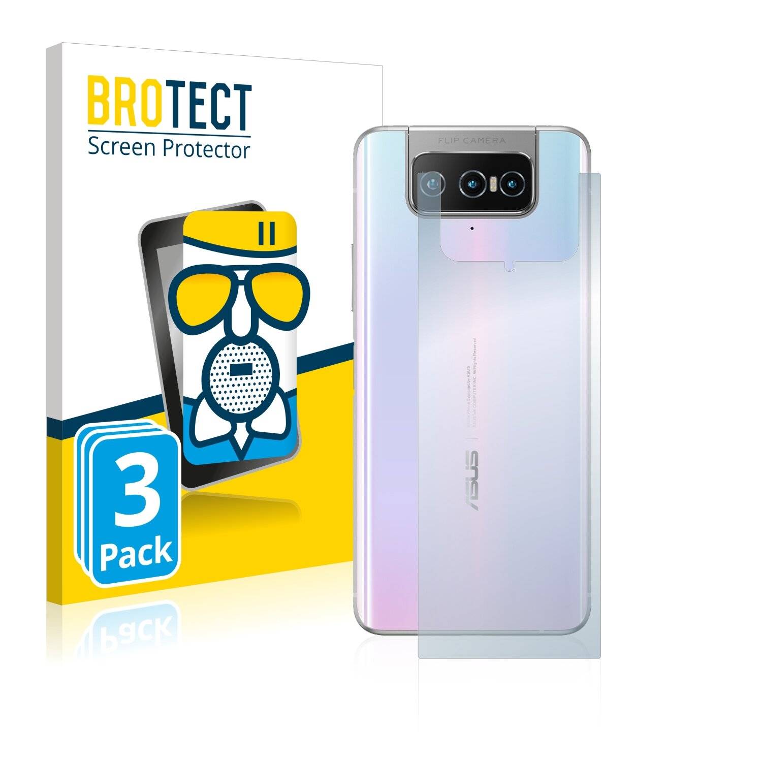 3x BROTECT AirGlass Matte Schutzglas Folie für Asus Zenfone 7 Pro ZS671KS