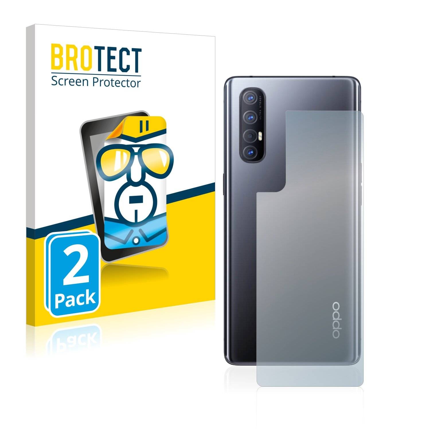 2x BROTECT HD-Clear Displayschutzfolie für Oppo Find X2 Neo