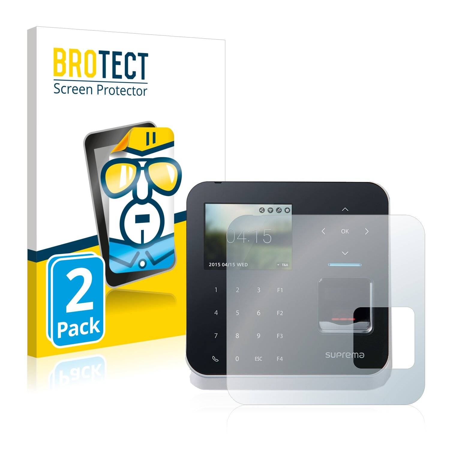 2x BROTECT HD-Clear Displayschutzfolie für Suprema BioStation