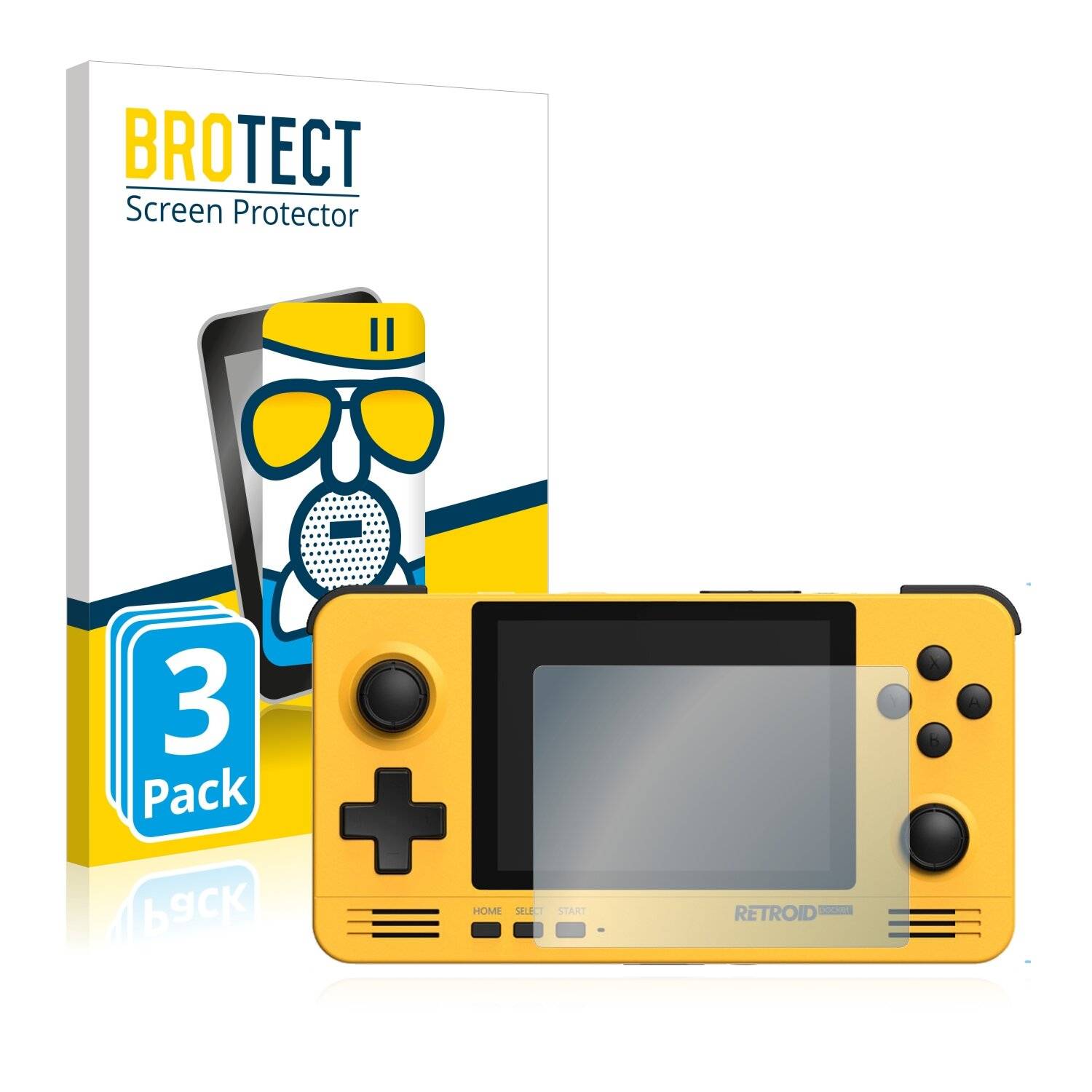 3x BROTECT AirGlass Matte Schutzglas Folie für Retroid Pocket