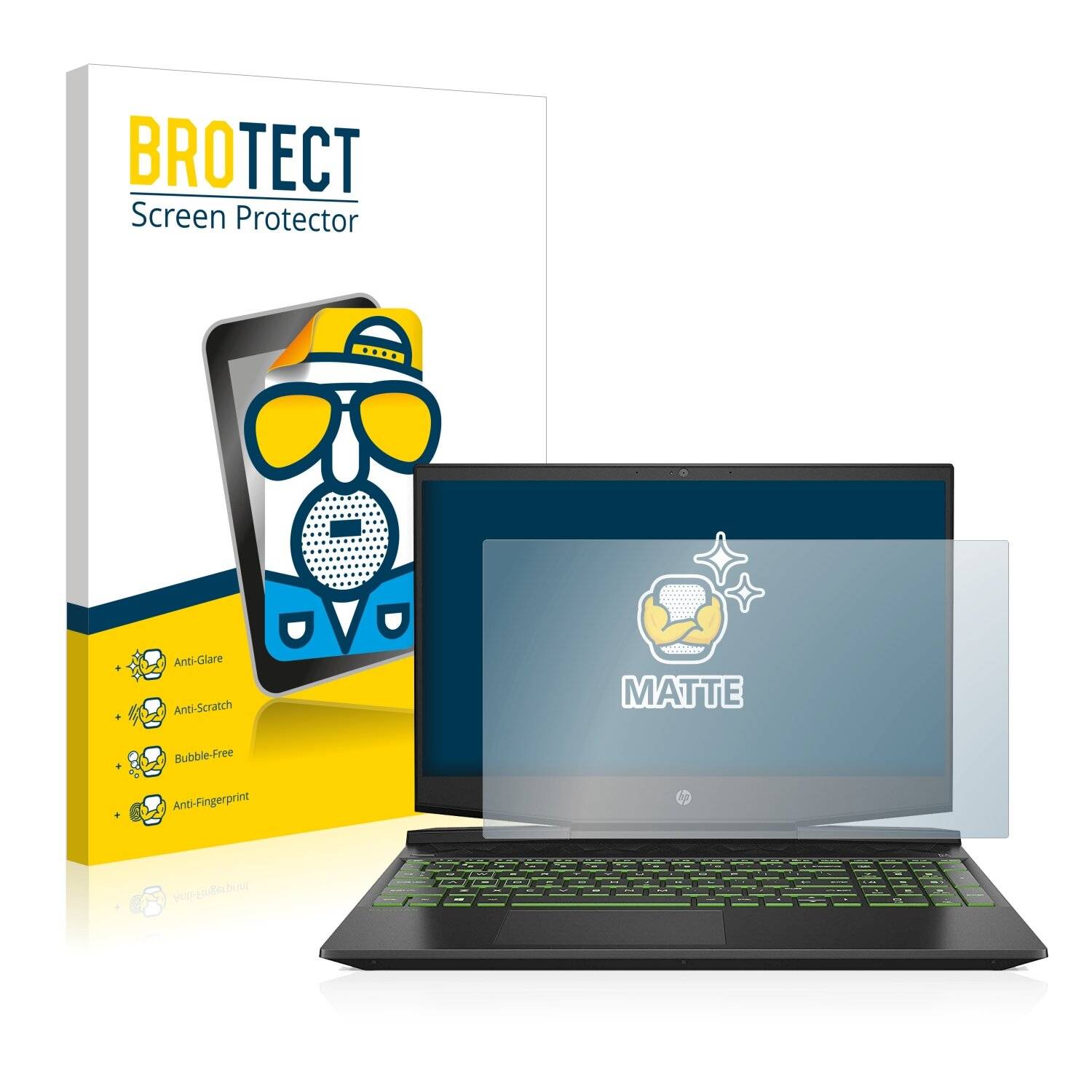 BROTECT Matte Displayschutzfolie für HP Pavilion Gaming 15-dk0009ng - Entspiegelt,