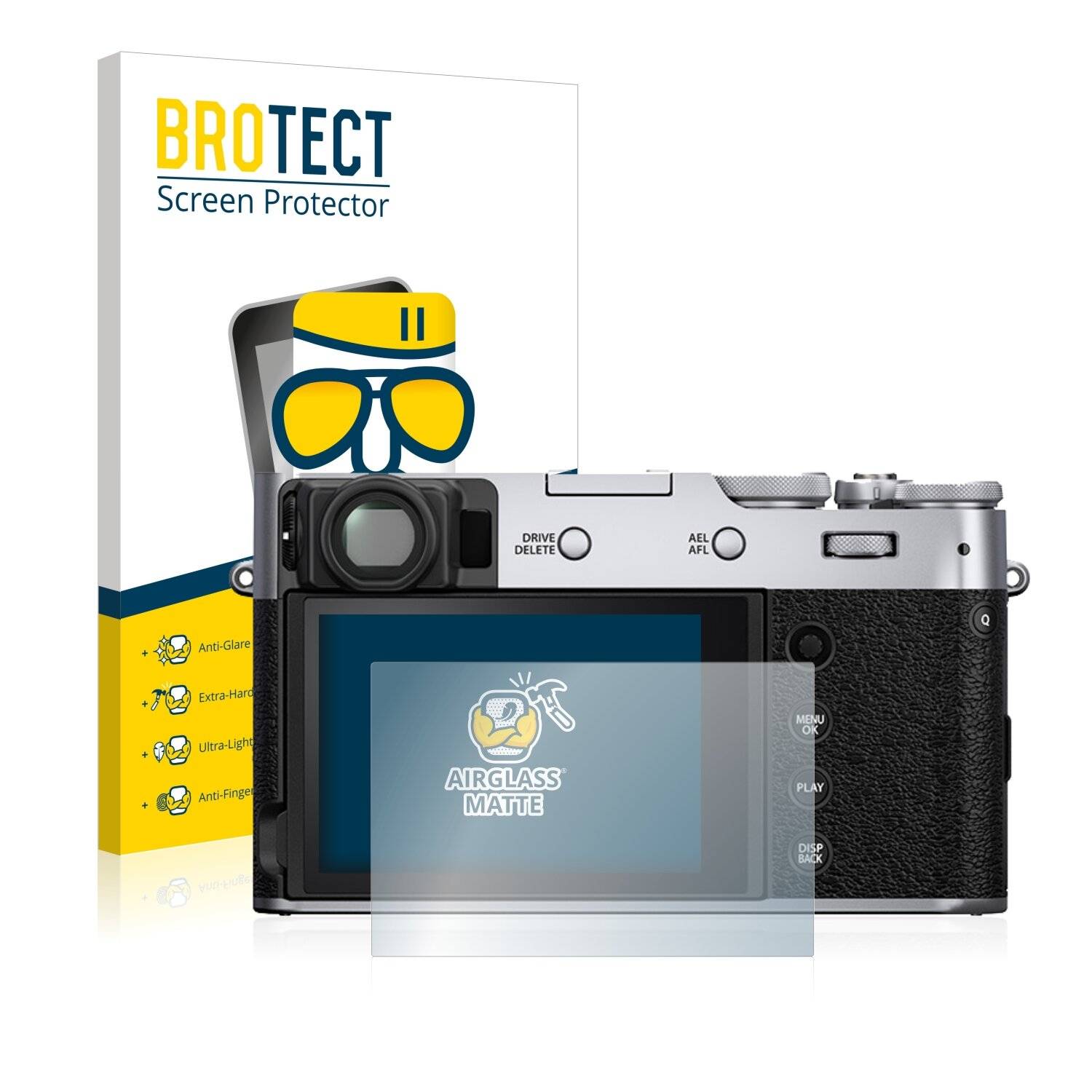 BROTECT AirGlass Matte Schutzglas Folie für Fujifilm