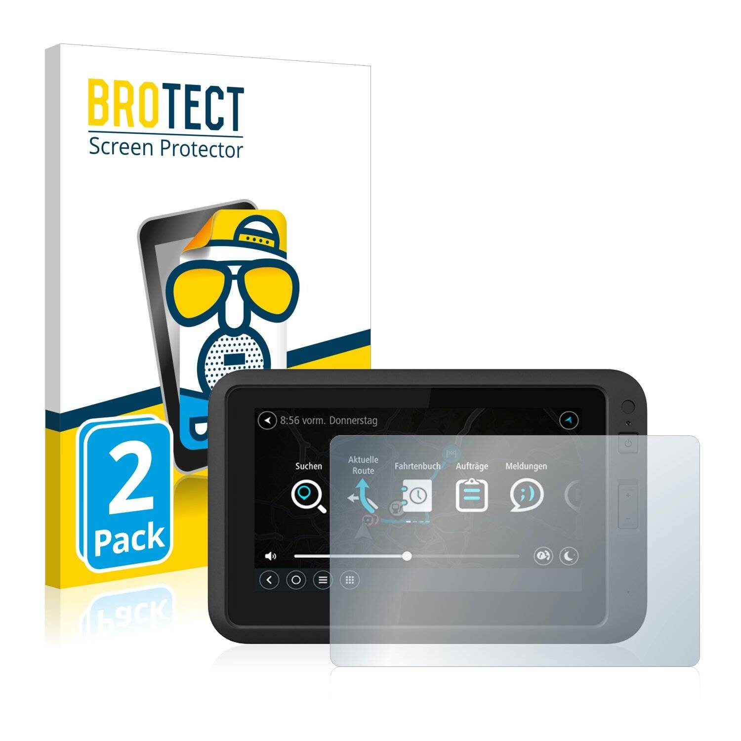 2x BROTECT Matte Displayschutzfolie für TomTom Pro 8375 - Entspiegelt,