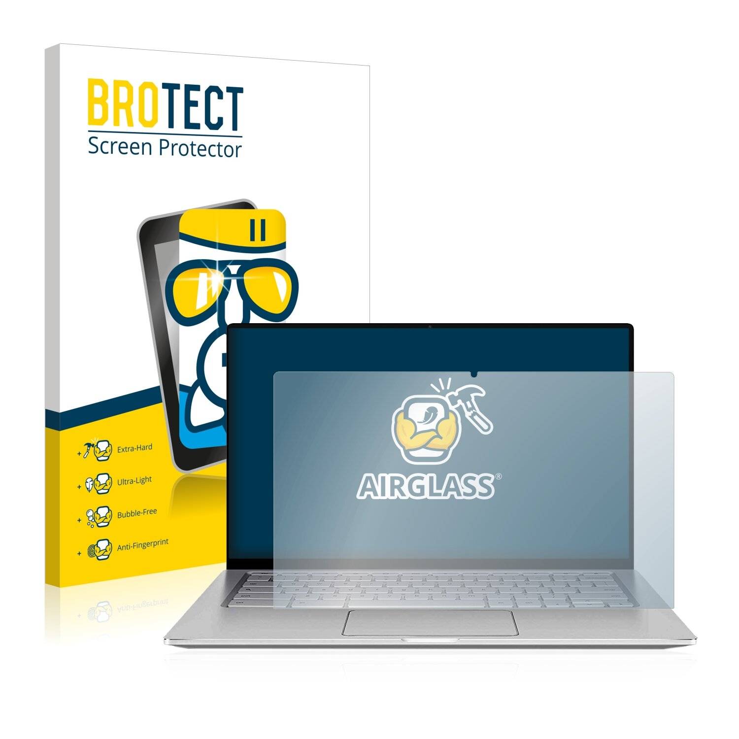 BROTECT AirGlass Schutzglas Folie für Asus Chromebook Flip