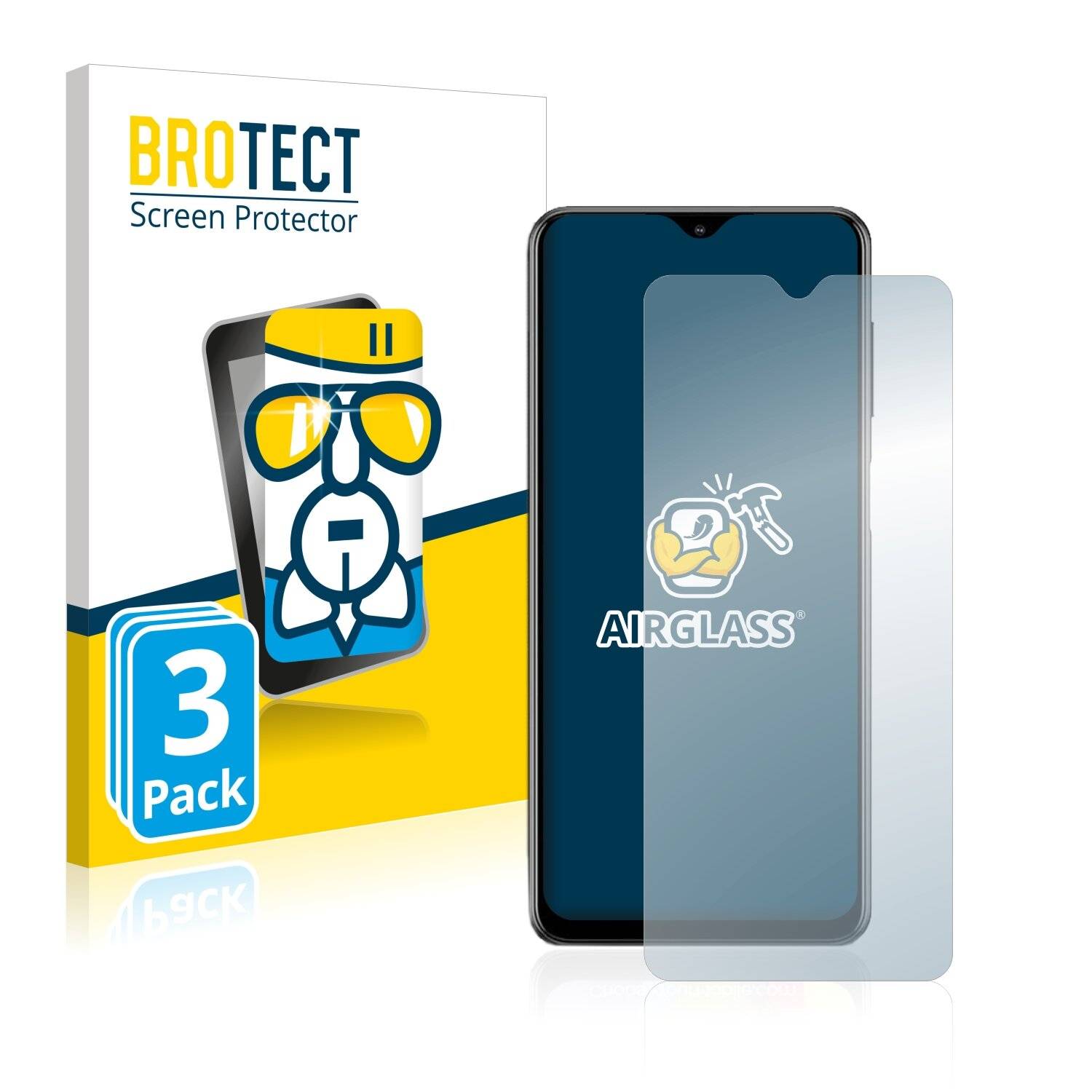3x BROTECT AirGlass Schutzglas Folie für Samsung Galaxy
