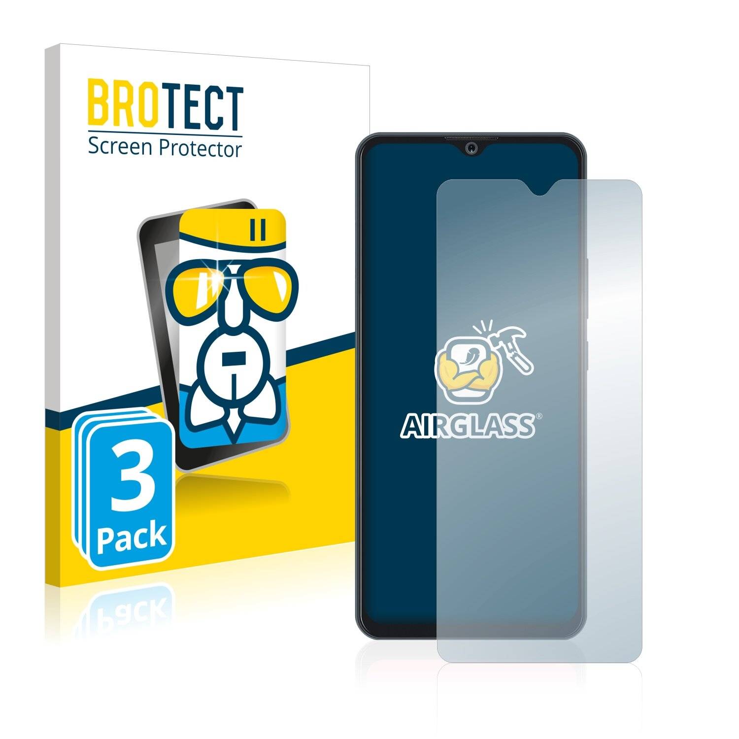 3x BROTECT AirGlass Schutzglas Folie für ZTE Blade 20