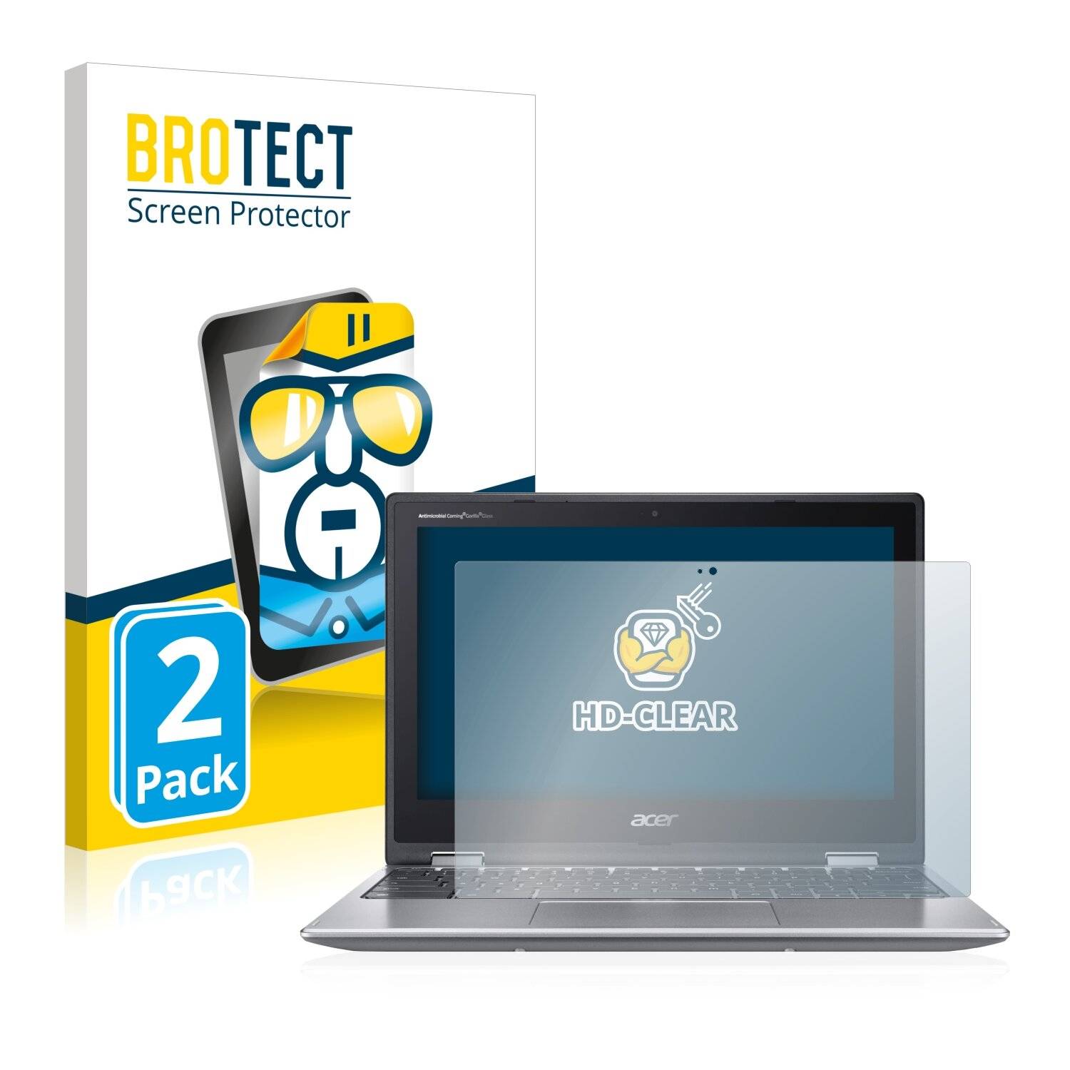 2x BROTECT HD-Clear Displayschutzfolie für Acer Chromebook