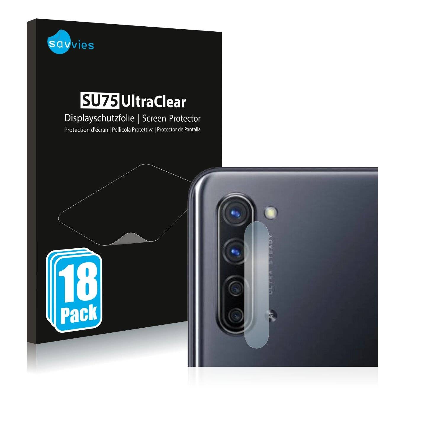 18x Savvies SU75 Displayschutzfolie für Oppo Find X2 Lite (NUR