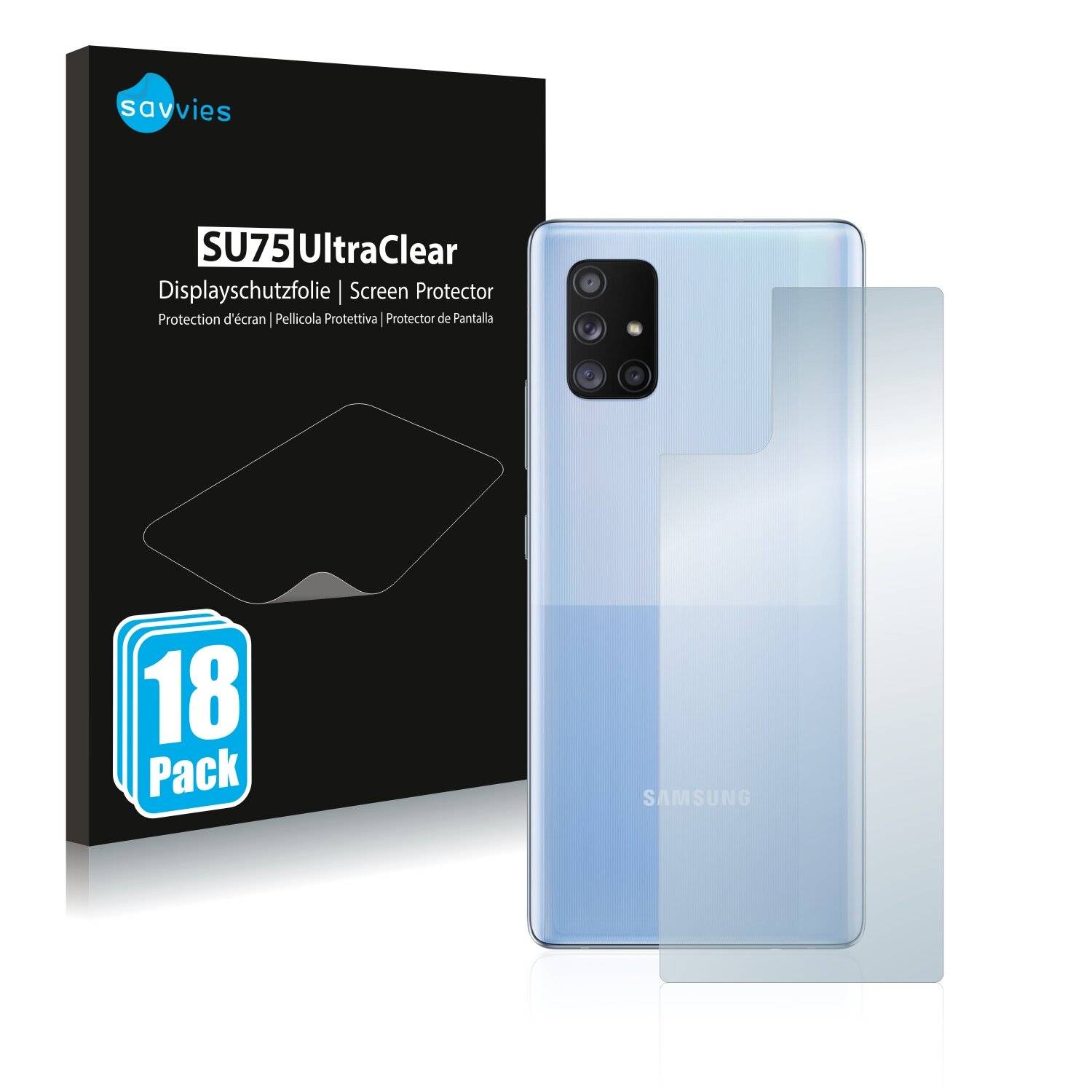 18x Savvies SU75 Displayschutzfolie für Samsung Galaxy A71 5G