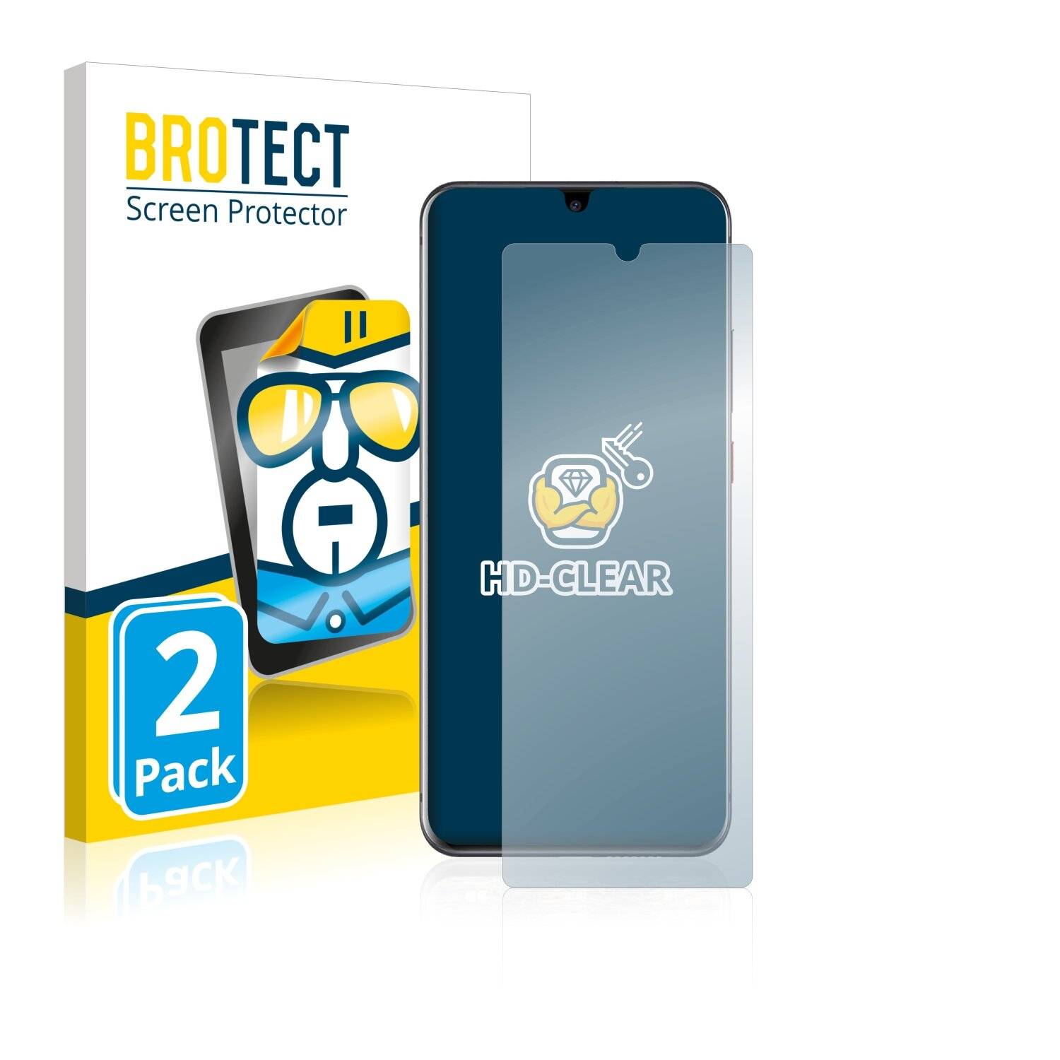 2x BROTECT HD-Clear Displayschutzfolie für ZTE Blade 20 Pro