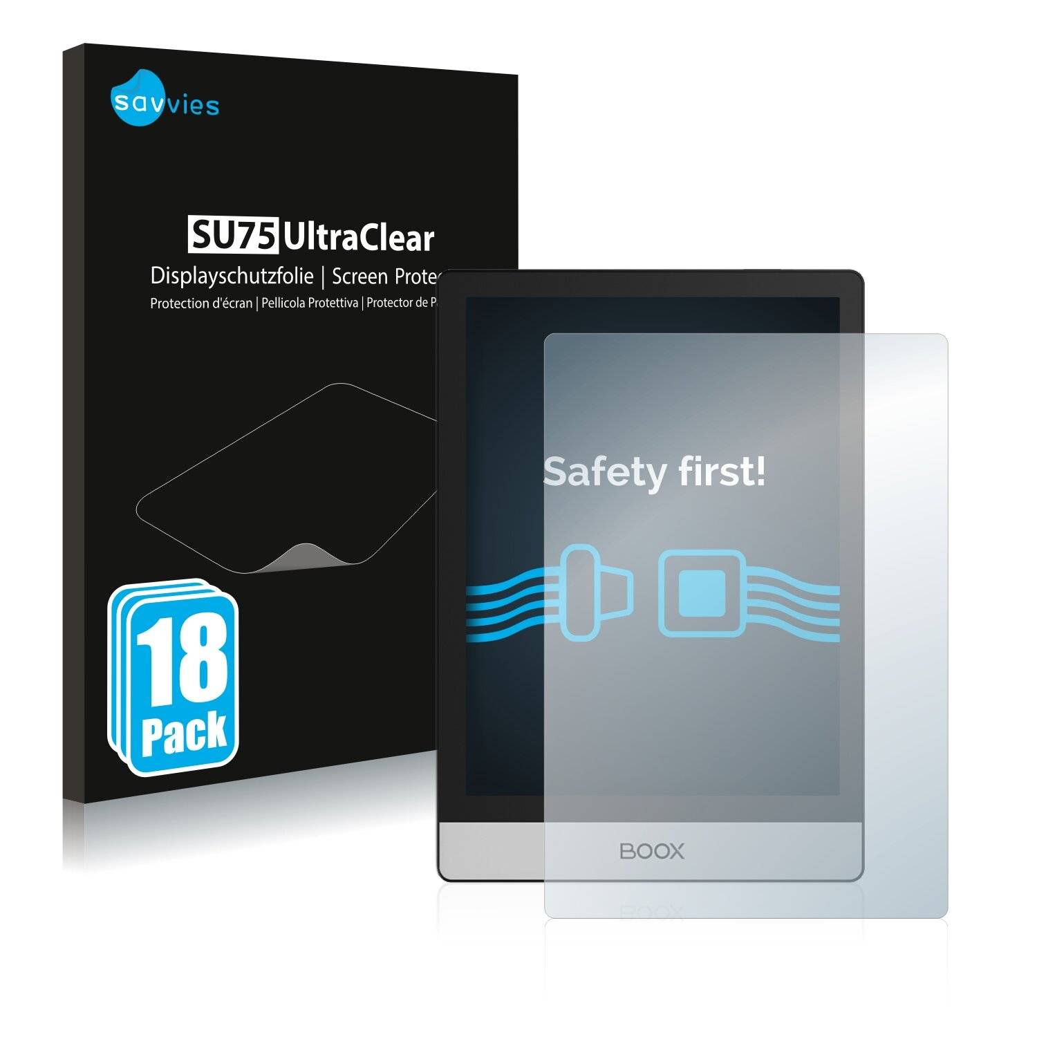 18x Savvies SU75 Displayschutzfolie für Onyx Boox Poke