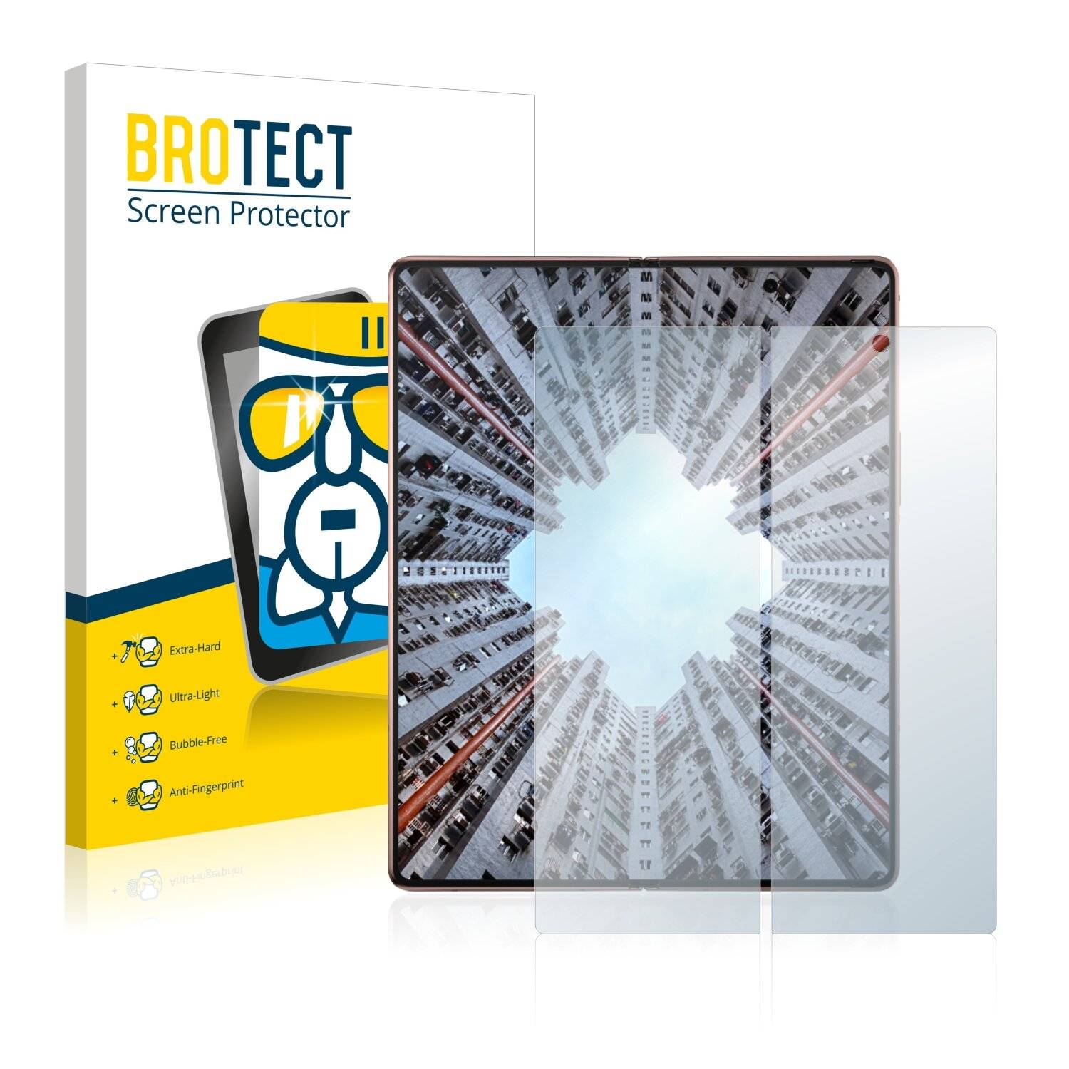 BROTECT AirGlass Schutzglas Folie für Samsung Galaxy Z Fold 2 5G (Inneres