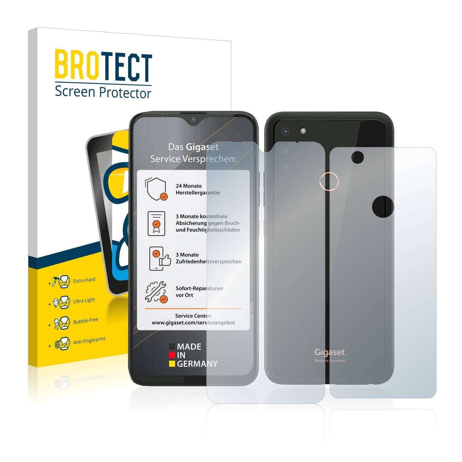 BROTECT AirGlass Schutzglas Folie für Gigaset GS4 (Vorder +