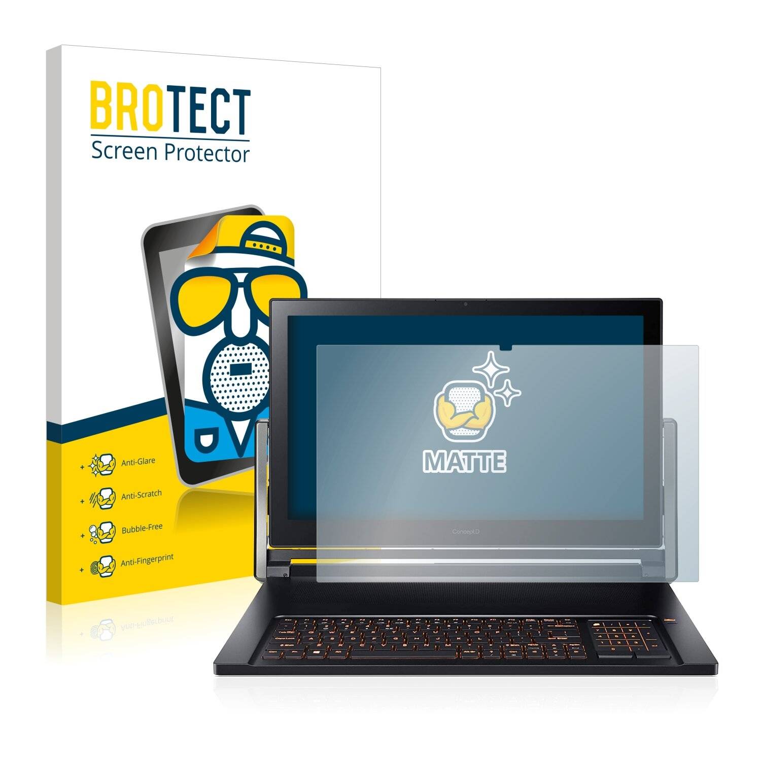 BROTECT Matte Displayschutzfolie für Acer ConceptD 9 Pro - Entspiegelt,