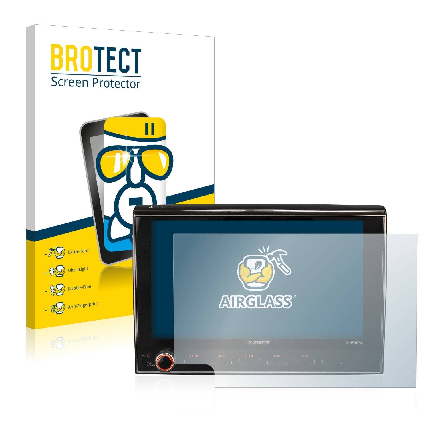 BROTECT AirGlass Schutzglas Folie für Peugeot Boxer II 2006 X-F270