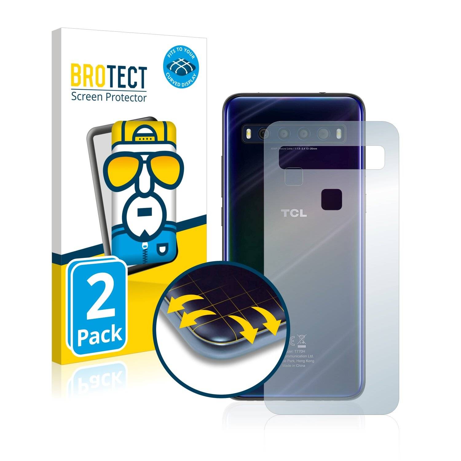 2x BROTECT Flex Full-Cover Displayschutzfolie für TCL 10L